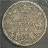 Image 2 : 10 Cents 1889, graded CCCS VG-8.