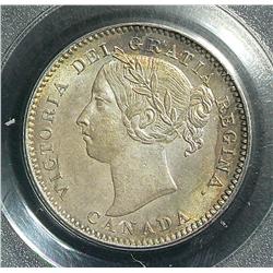10 Cents 1891, graded PCGS MS-66; 21 Leaves. Beautiful light toning.