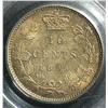 Image 2 : 10 Cents 1899, graded PCGS MS-66; Small 9. Superb coin with beautiful toning.