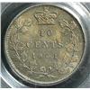 Image 2 : 10 Cents 1901, graded PCGS MS-65. Russet gray medium toning.