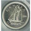 Image 2 : 10 Cents 2000P, graded PCGS MS-66. Approximatively 200 of those were made.