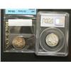 Image 2 : 25 Cents 1948, graded PCGS MS-64, 1957, graded CCCS MS-64, blue toning. Lot of 2 coins
