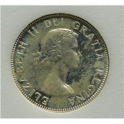 25 Cents 1953, graded NNC MS-66PL; No Strap. Small Date.