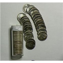 25 Cents 1960, 1961 x 9, 1962 x 3, 1963 x 20, 1965 x 5, 1966 x 3 & 1968 x 26
