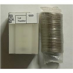 50 Cents 1964, roll of 20 PL coins & 2002, roll of 25 (1952-2002) coins.