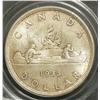 Image 2 : Dollar 1935, graded PCGS MS-65. Unnoted, doubling on XXV and Voyageur & Indian.