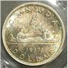 Image 2 : Dollar 1937, graded ICCS MS-63, Light toning.