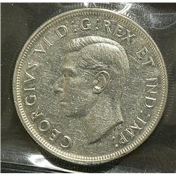 Dollar 1947, graded ICCS AU-55, Blunt 7, Harshly cleaned.
