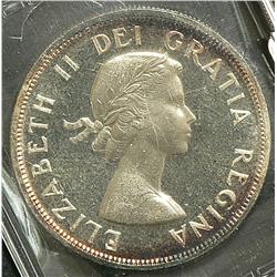 Dollar 1955, graded ICCS PL-64 Cameo.