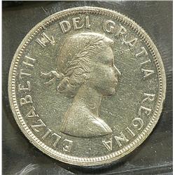 Dollar 1955, graded ICCS MS-60 Arnprior, No Die Break.