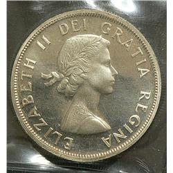 Dollar 1956, graded ICCS PL-66 Heavy Cameo.