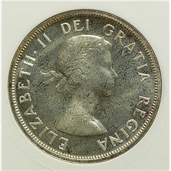 Dollar 1957, graded ANACS MS-67, PL. Full Water Lines.