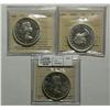 Image 1 : Dollar 1959 graded ICCS PL-65 Cameo, 1961 graded ICCS PL-65 Heavy Cameo, 1963 graded ICCS PL-62 Came