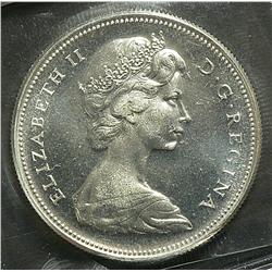 Dollar 1967, graded ICCS MS-64; Diving Goose.