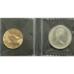 Dollar 1974 Winnipeg, Double Yoke, Var 2, & 2001 Specimen.