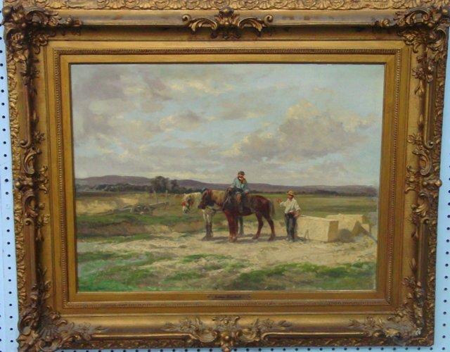 Oil painting signed Leon Richet