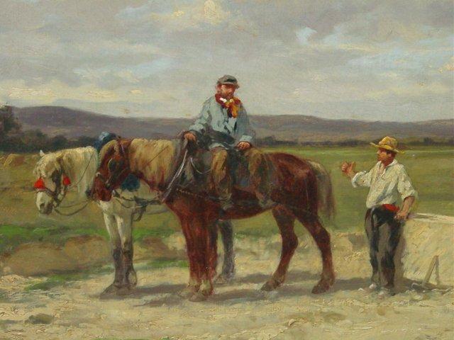 Oil painting signed Leon Richet