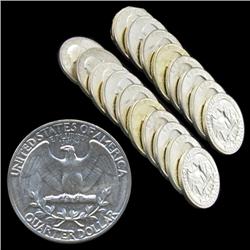 1957D GW 25c Silver BU MS64/65 17pc Roll (COI-7885)