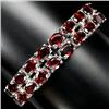 Image 1 : 226ctw Red Garnet Sterling Bracelet  (JEW-2310)