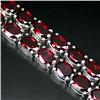 Image 2 : 226ctw Red Garnet Sterling Bracelet  (JEW-2310)