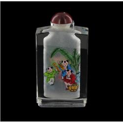 Heavy Beveled Glass Chinese Snuff Bottle (CLB-595)