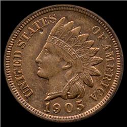 1905 Indian Cent Choice MS63 Red Brown (COI-7507)