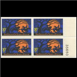 1974 US Sleepy Hollow 10c Plate Block MINT (STM-0646)
