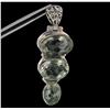 Image 1 : 82ctw Green Amethyst Silver Pendant Appr Est $16k (JEW-2437)