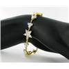 Image 3 : 50ctw Lab Diamond 22k Gold Vermeil Bracelet (JEW-2348)
