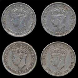 1940s Canada Newfoundland 10c XF Sey of 4 (COI-7958)