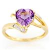 2.15ct Heart Pink Amethyst & Diamond 9K Gold Ring (JEW-9083X)
