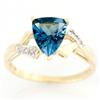 1.61ct London Blue Topaz & Diamond 9K Gold Ring (JEW-9182X)