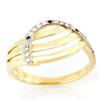 0.22Ct Black White Diamond Ring Yellow 9K Gold (JEW-9092X)