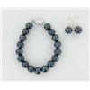 Black S. Sea Saltwater Pearl Bracelet & Earrings (JEW-1921)