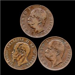 1866/93/94 Italy 10c Higher Grade Trio (COI-7585)