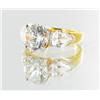 Image 2 : 19ctw Lab Diamond 22k Gold Vermeil Ring (JEW-2377)