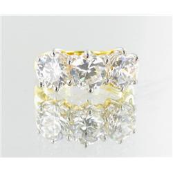 21ctw Lab Diamond 22k Gold Vermeil Ring (JEW-2376)