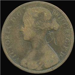 1862 British Victoria Penny VF (COI-7210)