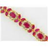Image 2 : 150ctw Lab Dia/Ruby 22k Gold Vermeil Bracelet (JEW-2345)