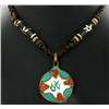 Tibet Coral Turquoise Bone Pendant Necklace (ANT-1086)
