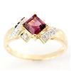 0.86Ct Natural Rhodolite & Diamond 9K Gold Ring (JEW-9118X)