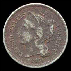 1865 3 Cent Nickel Circulated (COI-4337)
