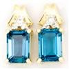 2.60Ct London Blue Topaz & Diamond 9K Earrings (JEW-9113X)