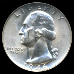 1946S Washington Silver Quarter Graded GEM (COI-6188)