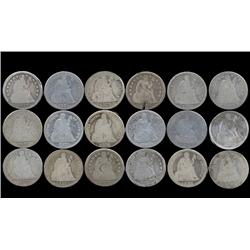 1838+ Seated Dime Circulated Lot of 18 (COI-7605)