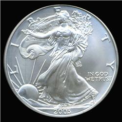 2003 Silver Eagle Graded GEM MS70 (COI-6271)