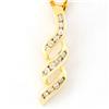 0.39Ct Natural Diamond Yellow 9K Gold Pendant (JEW-9108X)