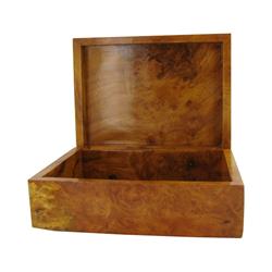 Burl Box Handmade Rare Afzelia  (DEC-145)