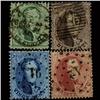1865 Belgium 1c 10c 20c 40c Stamp Set Used (STM-1532)
