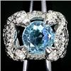 62ctw Genuine Blue Topaz Sterling Ring  (JEW-2289)